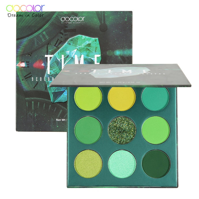 Docolor Time 9 Colors Eye Shadow Palette Green