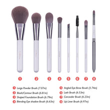 Load image into Gallery viewer, DUcare Luxe 8 Piece Makeup Brush Set with Brush Cylinder Case