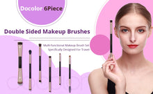 Load image into Gallery viewer, Docolor Rose Gold 6 Pieces Double-Ended Eye Brush Set