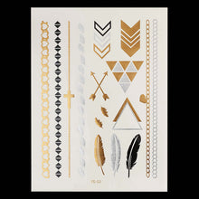 Load image into Gallery viewer, Chains and Arrows Metallic Tattoos