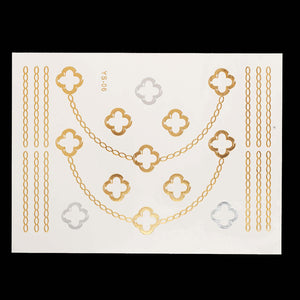 Greek Light Temporary Metallic Tattoos