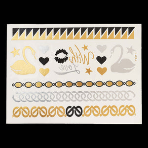 Chains and Arrows Metallic Tattoos