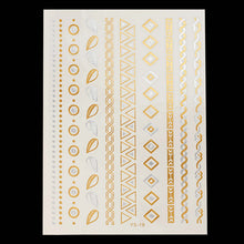 Load image into Gallery viewer, Shimmer Metallic Festival Temporary Tattoos