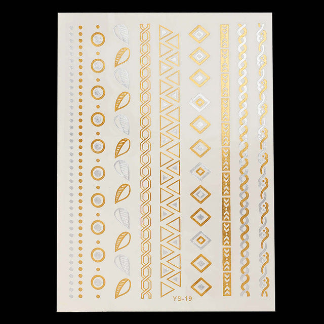 Shimmer Metallic Festival Temporary Tattoos