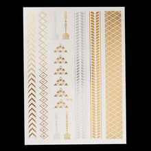 Load image into Gallery viewer, Shimmer Metallic Festival Temporary Tattoos