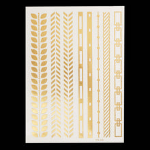 Load image into Gallery viewer, Shimmer Metallic Festival Temporary Tattoos