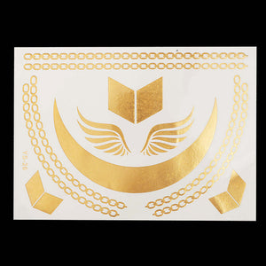 Greek Light Temporary Metallic Tattoos