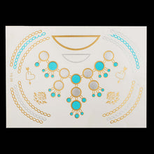 Load image into Gallery viewer, Greek Light Temporary Metallic Tattoos