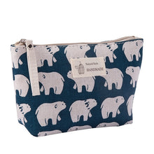 Load image into Gallery viewer, Cute Canvas Cosmetic Bag
